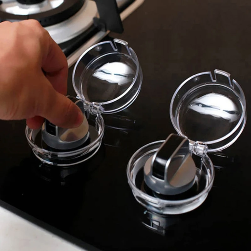 6Pcs/Set Gas Stove Knob Covers Baby Safety Oven Lock Lid Infant Child Protector Home Kitchen Switch Protection Tool