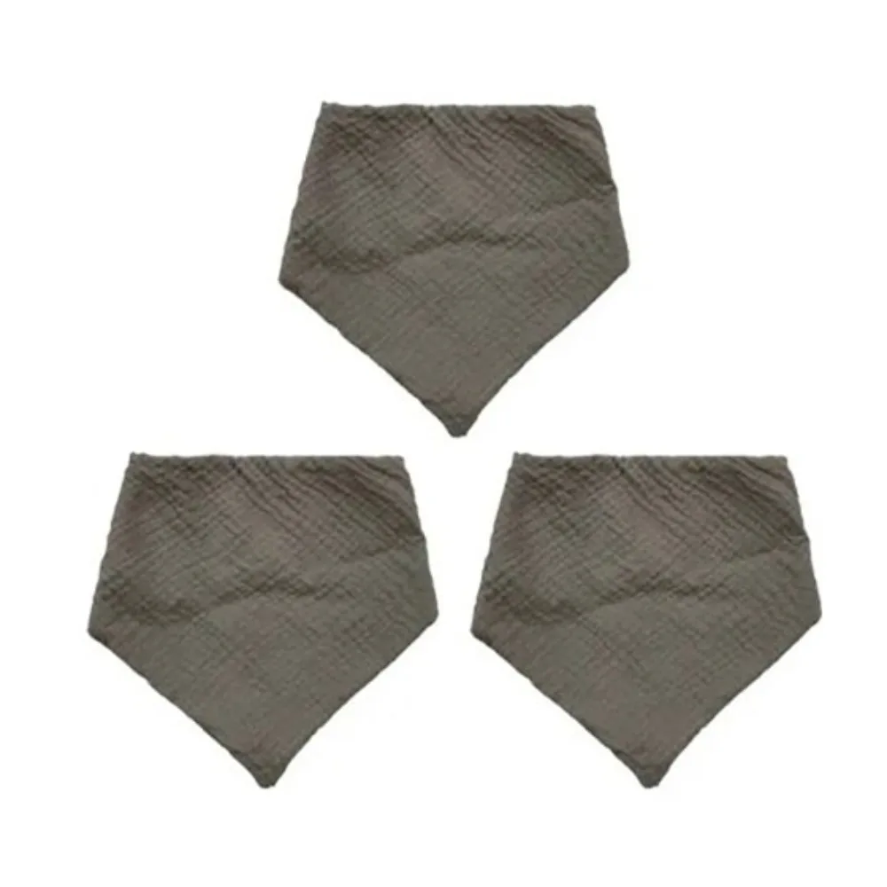 

Водонепроницаемый однотонный детский двухслойный марлевый треугольный шарф с защитой от грязи