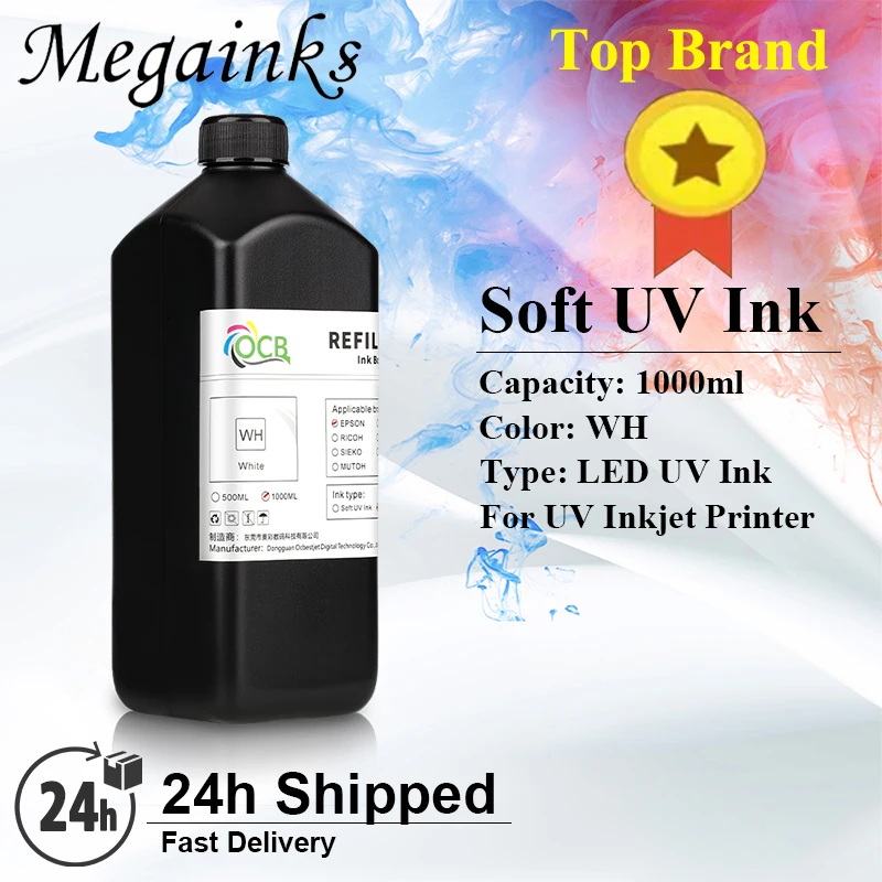 Soft UV Ink For Epson DX4 DX5 DX6 DX7 L800 805 L1800 R290 R330 1390 1400 4800 4880 7800 7880 TX800 XP600 XP300 Inkjet UV Printer