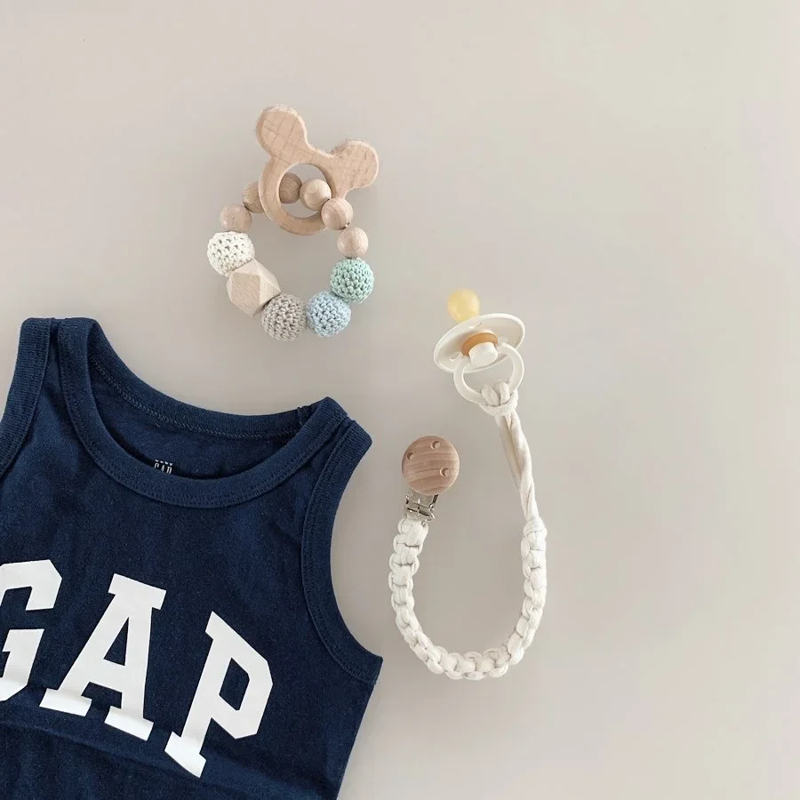 Baby Pacifier Clips Chain Handmade Crochet Newborn Anti-drop Soother Chains Nipple Dummy Holder Clip pacifier chain pacifier clip pacifier accessories