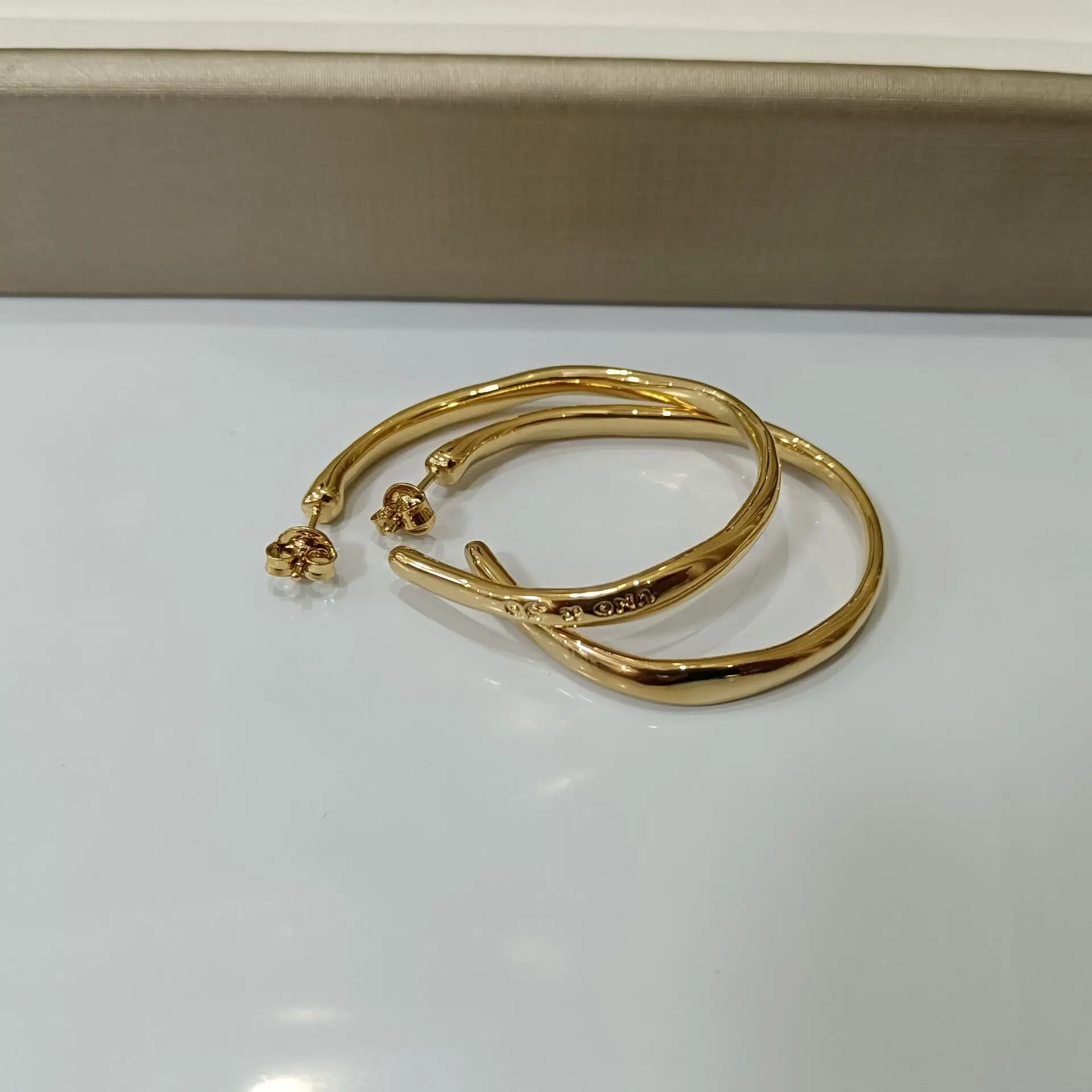 YS Spanish new fashion brass open large circle earrings high quality European style earrings electric silver gold black