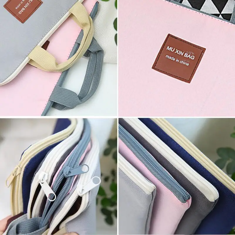 Canvas File Folder Large A4 Document Storage Organizer