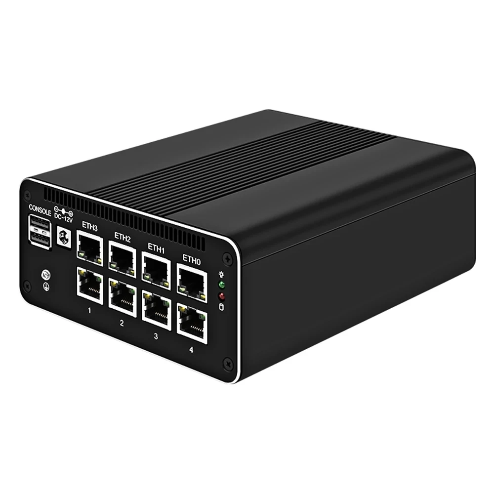 Topton 방화벽 기기 미니 PC Proxmox 서버, 12 세대 SFP, 인텔 i3-N305, N200, N100, 4x i226-V, 2.5G, DDR5, NVMe 소프트 라우터, 2*10G