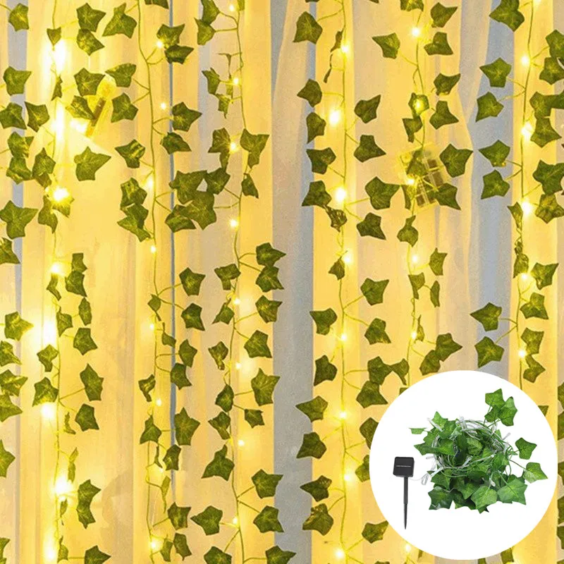 

Solar Artificial Leaf Flower for Birthday New Year Christmas Garden Decoration Solar Light Outdoors LED String Lights Waterproof