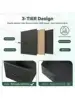 Dresser for Bedroom with 9 Drawers Chest of Drawers Storage Drawers Organizer Unit Black Wide Fabric Dresser with Fabric 6