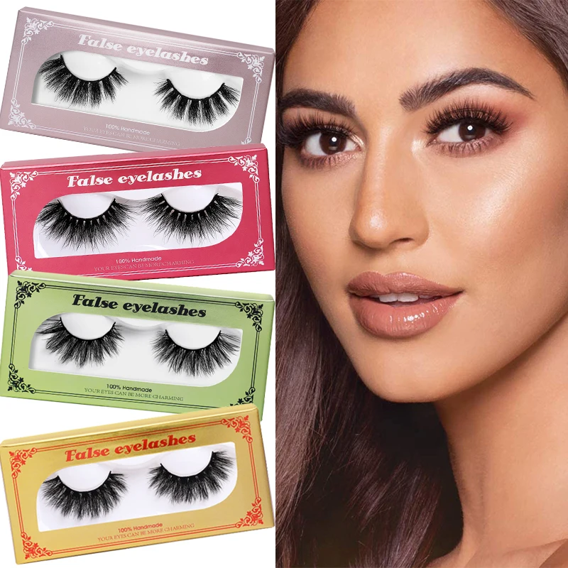 

Fluffy Mink Lashes Wholesale 10/20/50 Pairs Thick Natural Long False Eyelashes Dramatic Fake Lash Extension Mink Eyelashes Bulk