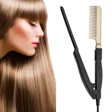 

Curling Comb Helpful Convenient Electric Curling Detangling Comb for Barbershop Comb Straightener Straightening Comb