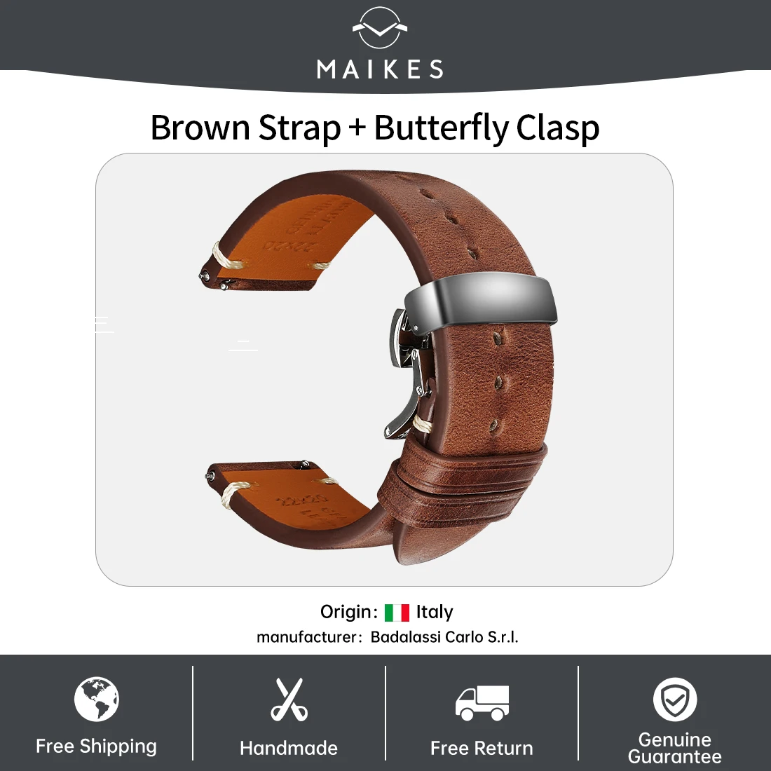 Premium Handmade Leather Smartwatch Band Strap - Elegant and Versatile Bracelet