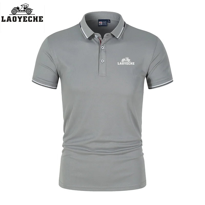 

Embroidery Laoyeche Polo New Summer Polo Shirt Men High Quality Men's Short Sleeve Top Business Casual Polo-shirt for Men