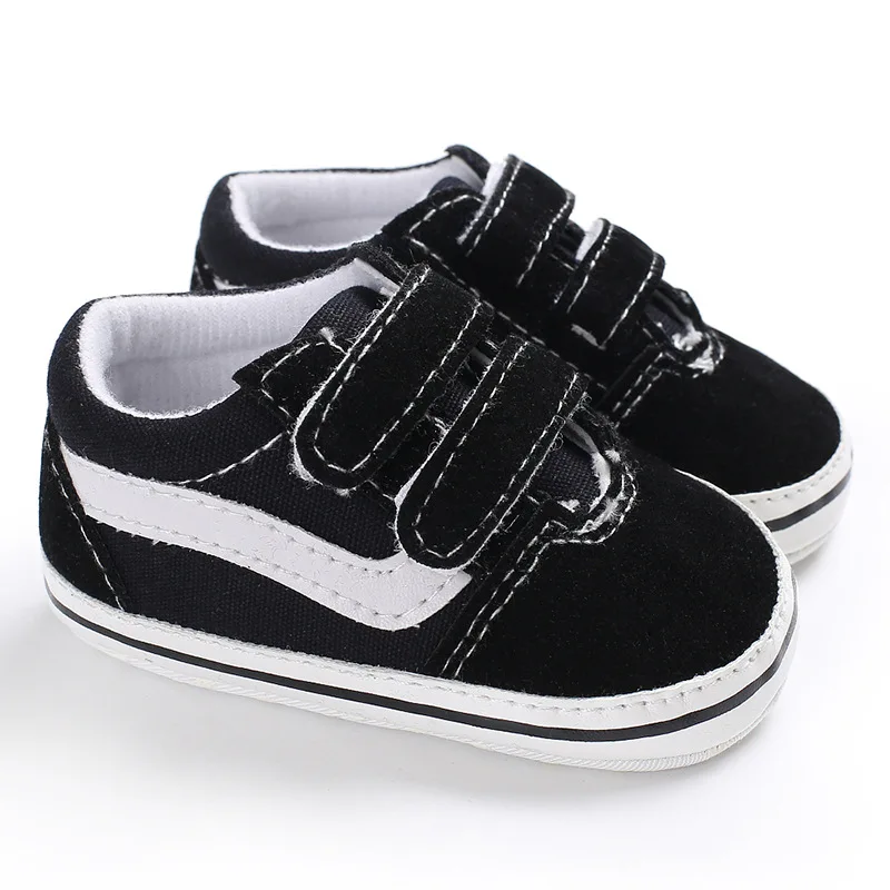 Baby Shoes Baby Unisex Canvas Sneakers Classic Stripes Casual Anti-slip Soft First Walkers Infant