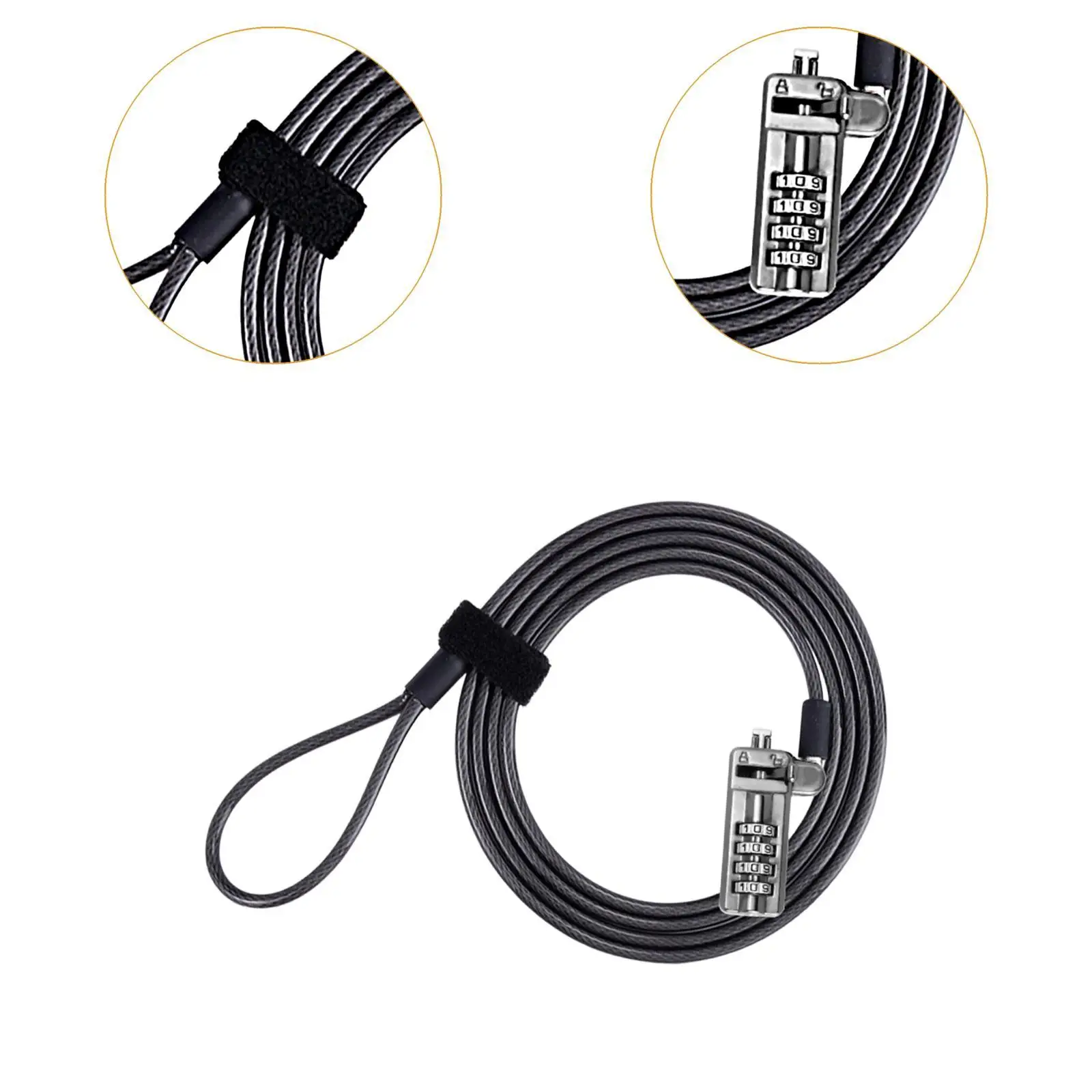 Anti Theft Laptop Lock Computer Password Lock for 6x 2.5mm Small Keyhole, Accessories, Security, Durability, Combination Lock