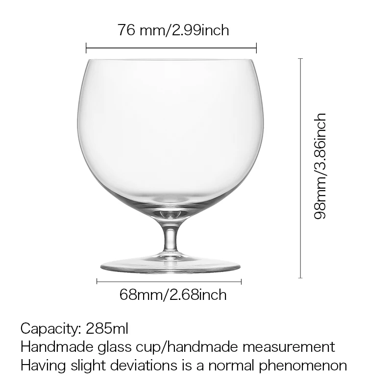 DWF07 Short footed cup/cocktail glass/Japanese crystal glass cup/beer mug/Crystal glass cup 285ml