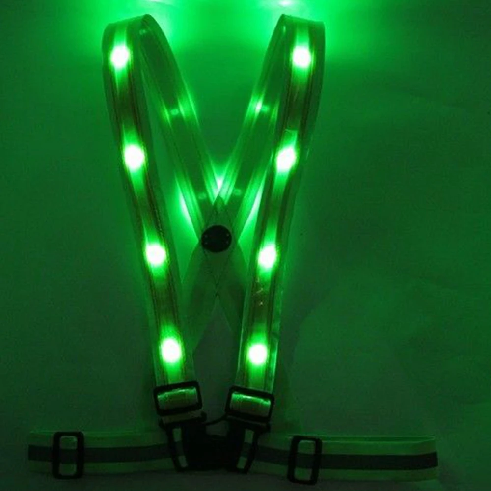 Description Picture 6 of itemHigh Visibility Reflection Vest Cycling Vest Reflective Safety Belt With LED Light Night Running Cycling Walking Jogging Vests