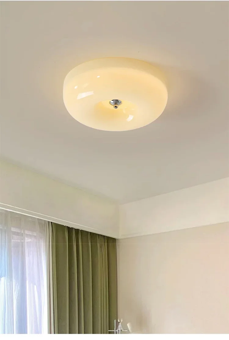Description Picture 5 of itemBauhaus ceiling light Cream Glass ceiling lamp for Bedroom living room Children's room White glass ceiling light