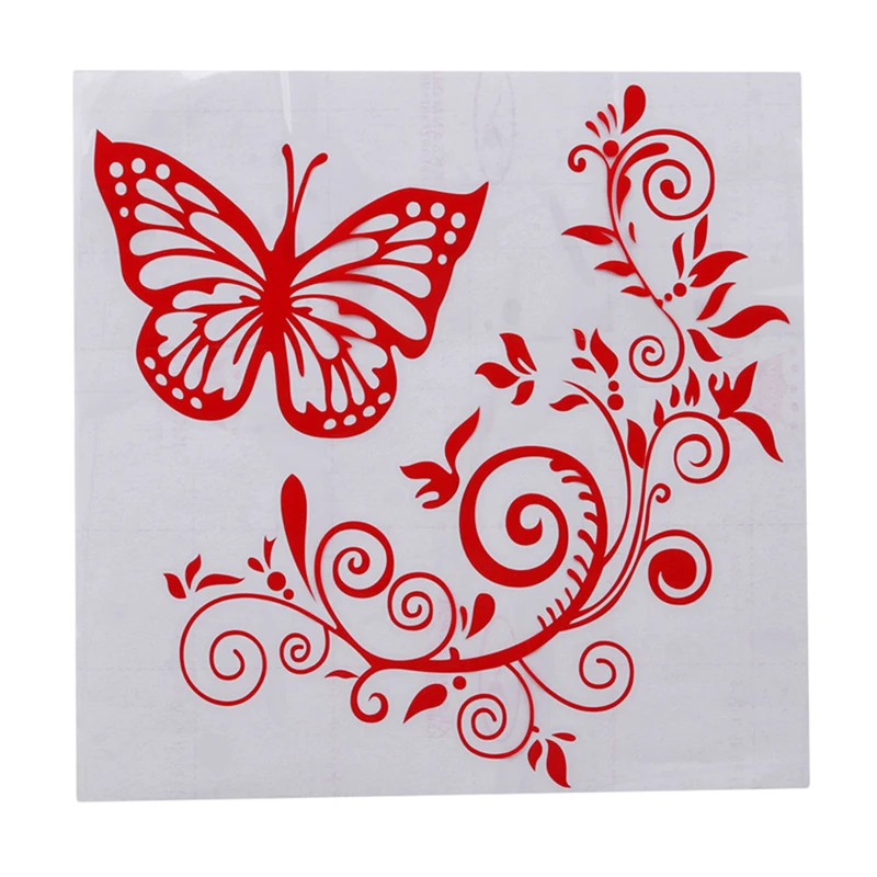 

Car styling Vinyl Butterfly flowers Car Sticker Art Animal Car Decal Creative Fansy auto Accessories
