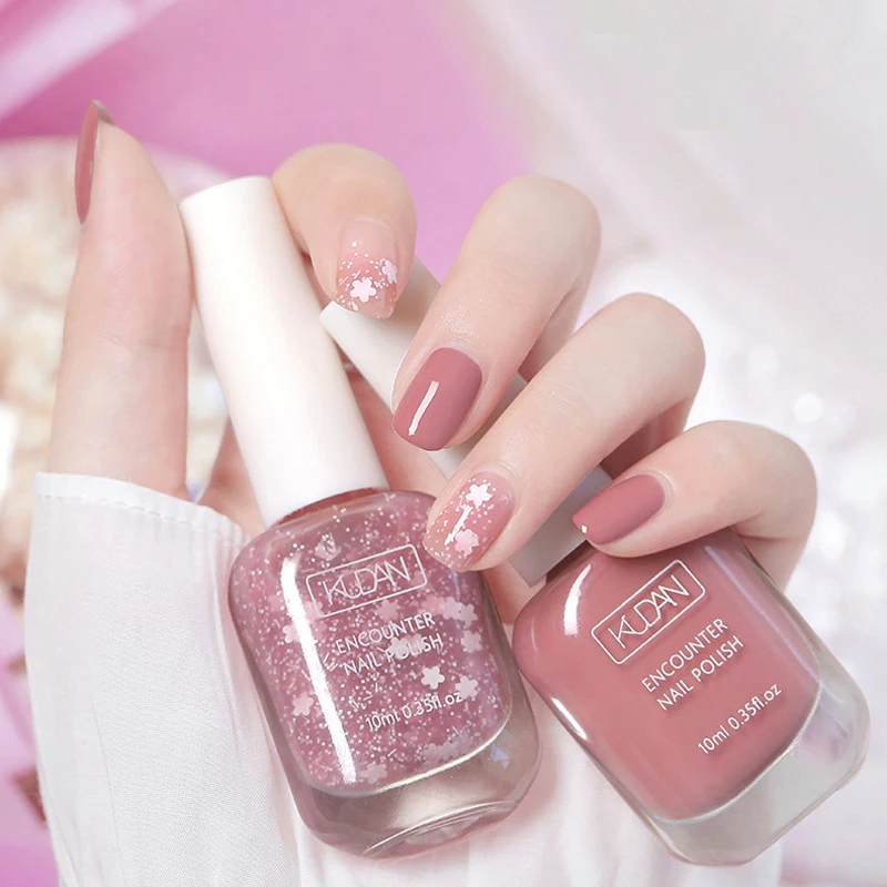 

40 Colors Nail Polish No-bake Long Lasting Water-based Tearable Quick Dry Not Easy To Fade 10ml Semi-permanent Varnish Nail Art