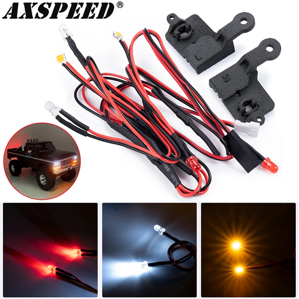 AXspeed LED Scheinwerfer Set Für RedCat Ascent 1/18 RC Crawler - Weiß & Rot