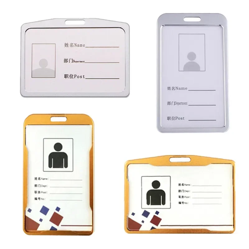 Wallet Card Holder Card Holder ID Card Holder ID Card Case Card Case Holder Aluminum Alloy ID Tag Working Permit Case Employee's Business Pass Bus Work Card Holder Sleeve Metal Staff