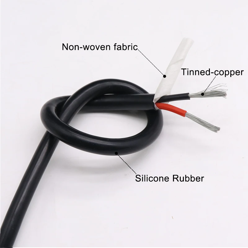 1m Soft Silicone Rubber Cable Sq 0.3 0.5 0.75 1 1.5 2 2.5 4 6mm, 2 3 4 6 Cores Insulated Flexible Copper High Temperature Wire