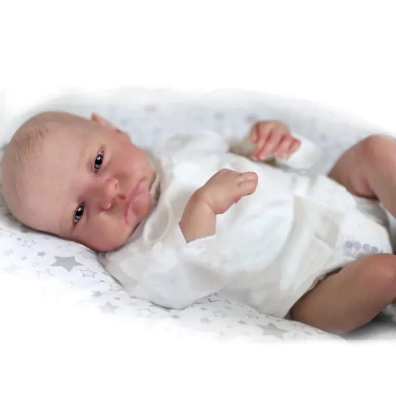 45cm Reborn Baby Doll Open Eyes Levi Bebe Full Body Silicone Vinyl Reborn Girl for Children's Gift Muñecas Reborn Kits