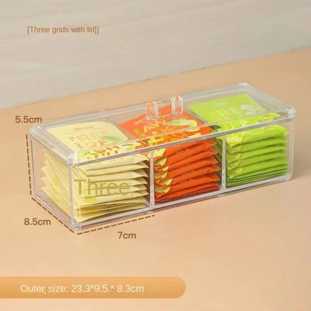 Acrylic Tea Bag Organizer Sinewy 22*8.5*5.5 CM Transparent Kitchen Pantry Cabinet Sort and Organize Storage Shelves Cabinet 6