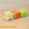 Acrylic Tea Bag Organizer Sinewy 22*8.5*5.5 CM Transparent Kitchen Pantry Cabinet Sort and Organize Storage Shelves Cabinet 6