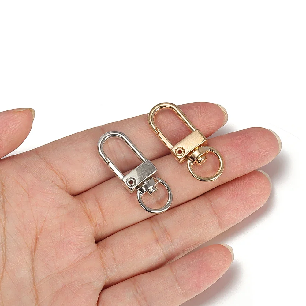 Rotating Dog Buckle Gold Lobster Clasps Hooks DIY Jewelry Making Key Ring Chain Accessories 10/50/100pcs
