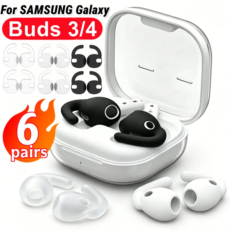 Anti-Lost Sports Earbuds Hook with Soft Silicone Eartips and Anti-Slip Earhooks