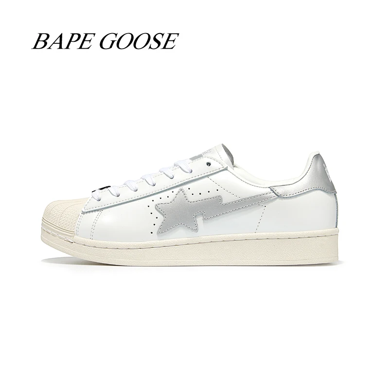 Bape Goose Men's Max Superstar Casual Sports Women's Skateboard Shoes Small White Tide Brand Camouflage Shell Headboard Sneakers |