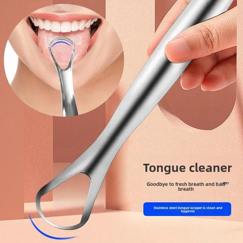 Stainless Steel Tongue Scraper for Oral Hygiene and Bad Breath Removal