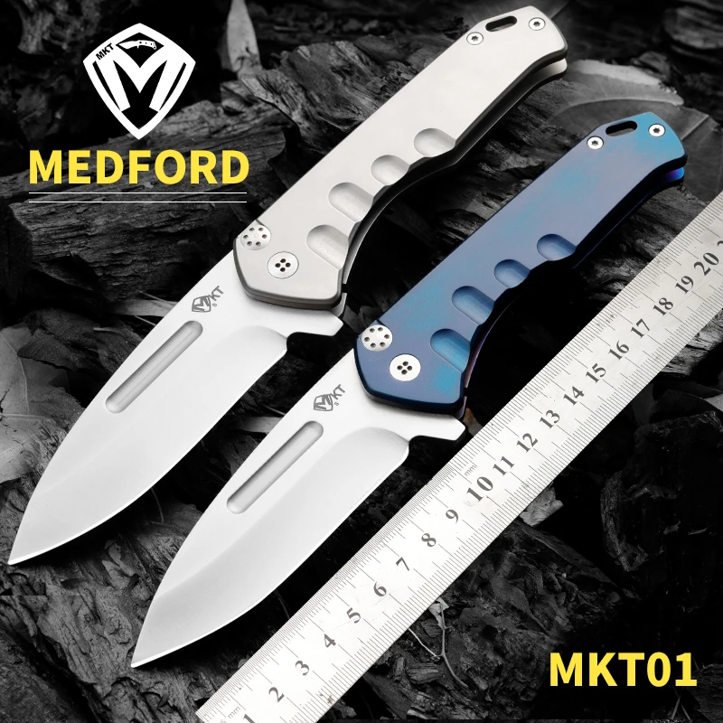 MEDFODR Outdoor Knife D2 Steel quick-opening folding knife Fishing camping knife Emergency Tool Fruit knife Self-defense knife