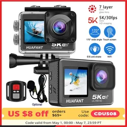 2024New G9Pro+ Action Camera 5K 4K60FPS 48MP 2.0 Touch LCD EIS Dual Screen WiFi 170D Waterproof 30M 4X Zoom Go Sports Pro Camera