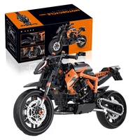 1:8 Motorbike Model Building Blocks Sets Racing Moto Bricks Toys Kids Boys Children Birthday Gifts Adult MOC Technical 579Pcs 1