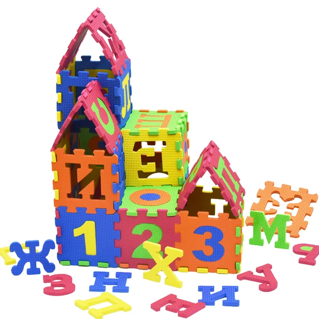 Big/Small size Kids baby play mat puzzle mats carpet rugs babies  Russian language EVA s 3D DIY soft toys for kid 5