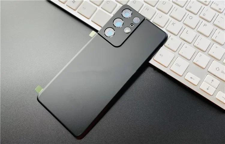 삼성 갤럭시 S21 울트라 5G G998 6.8 유리 배터리 뒷면 커버 수리 용 S21Ultra 하우징 도어 후면 케이스 + 카메라 렌즈 교체
