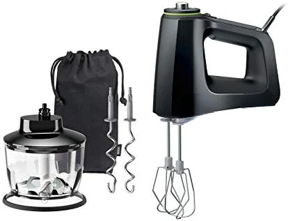 

Hand , 9-Speed, 350W, Lightweight with Soft Anti-Slip Handle, Accessories to Beat & Whisk (Multi-Whisk), Dough Hooks to Knea