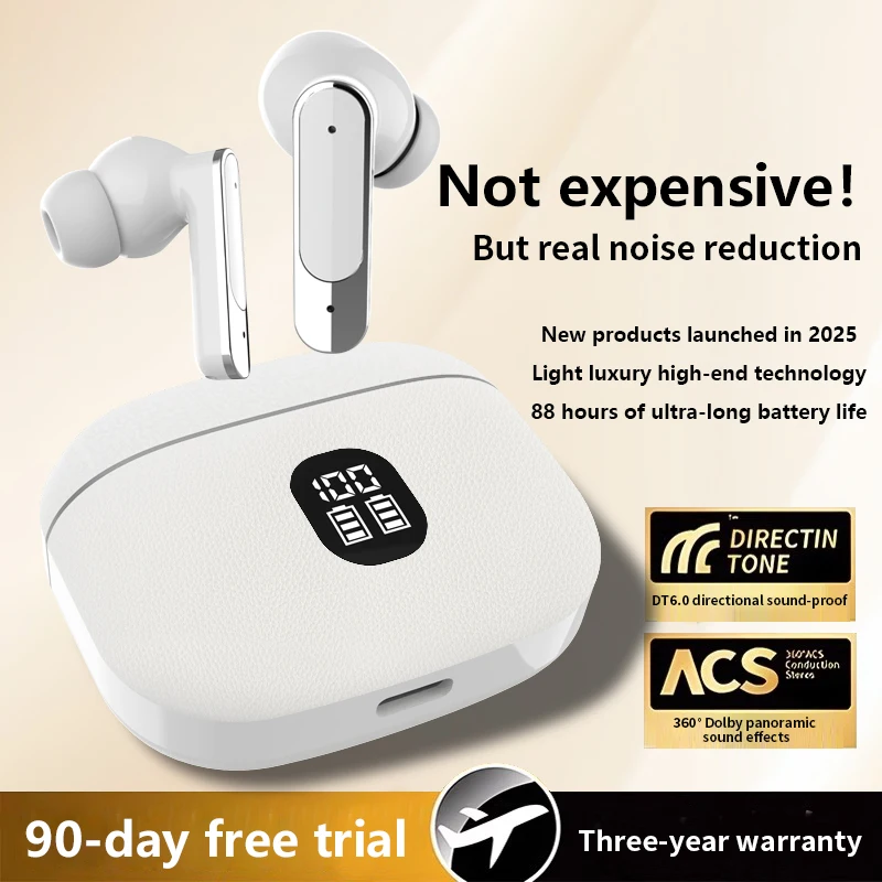 Wireless Bluetooth Earphones 5.4 Headphones for Xiaomi Stereo EarBuds Noise Cancelling Mic LED Display Sports Waterproof
