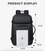 CROSSTEN 40L Large Capacity Expandable Backpacks USB Charging 17 inch Laptop Bags Waterproof Multifunctional Business Travel Bag 3