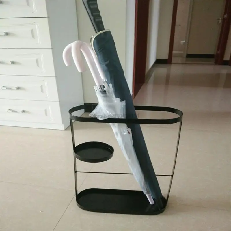 Simple Metal Umbrella Stand Holder Household Iron waterproof Long and short Umbrella Rack storage bucket Organizer Shelf Stand