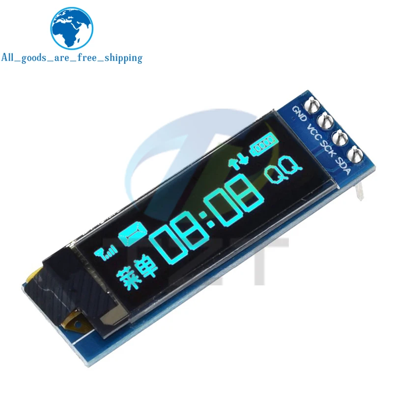 1/3pcs 0.91 Inch OLED Module 128X32 LCD LED Display 0.91" IIC Communicate for Arduino