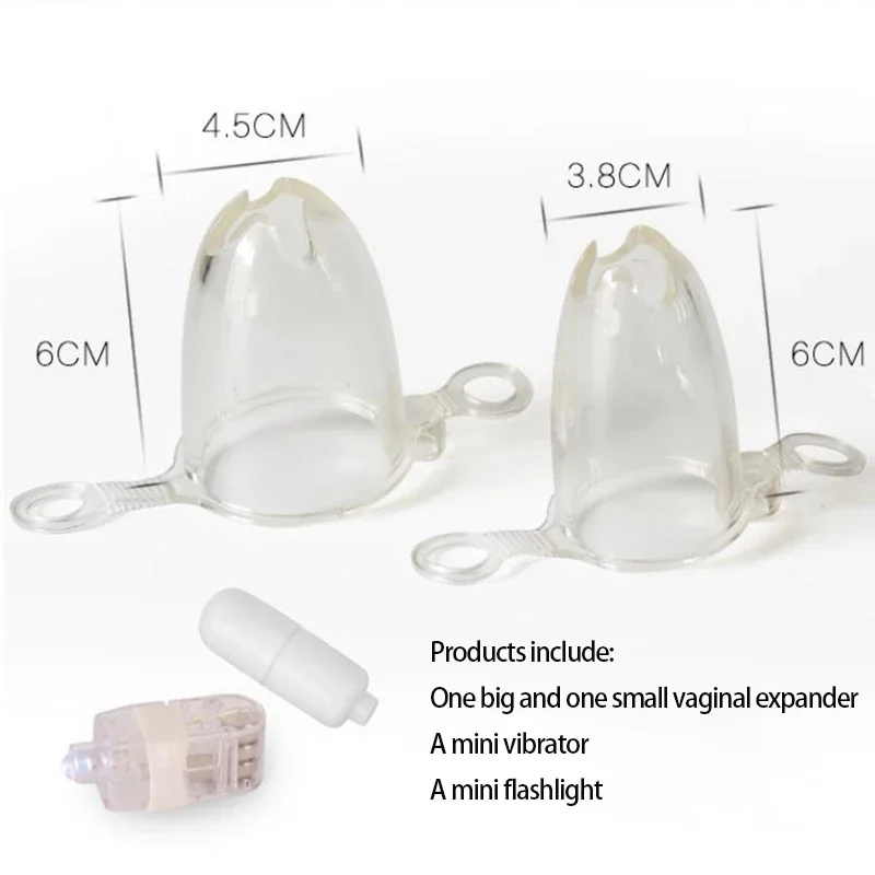 Anal Expansion Vaginal Dilator Illumination View with Mini Vibrator Fetish Butt Plug Anus Speculum Adult Sex Toy for Woman Man vagina speculum anal dilator sex toy