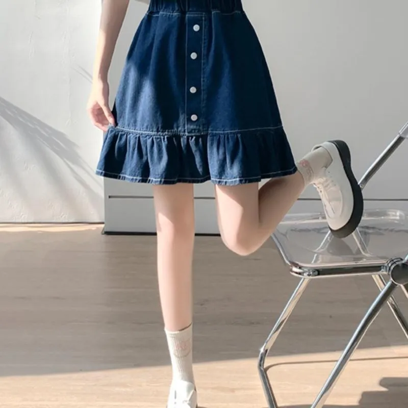 New Spring Autumn Summer Girls Kids cotton Denim Short skirts Fashion Casual Comfortable Cute Baby Children Clothing