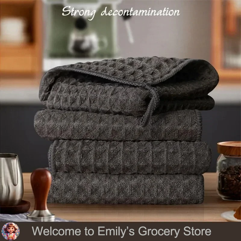 1/4pcs Coffee Bar Cleaning Towels Super Absorbent Microfiber Cleaning Cloth Towel Home Barista Clean Tool Coffee Machine Cleaner kitchen towel microfiber dish cloths cleaning cloth microfiber towel microfiber wash towel dish cleaning cloth microfiber dish cloth coffee towel towel cleaning cloth dish cloth