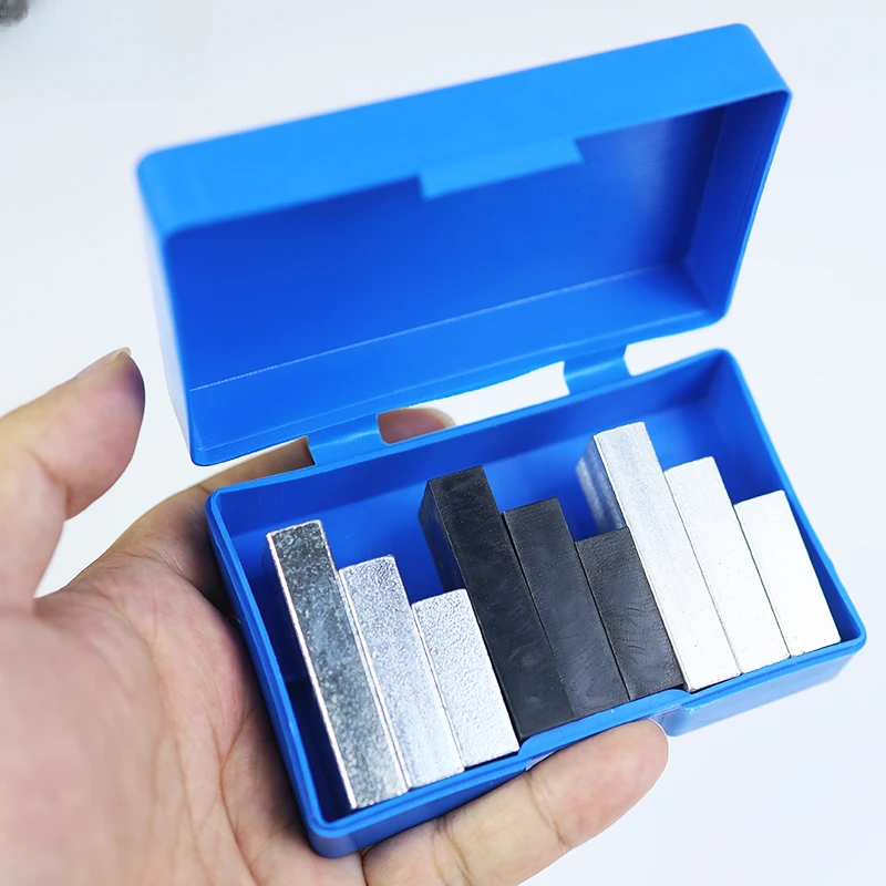 

9pcs/set Cuboid Block Plastic iron aluminium Different Mass Scientific Density Physical Experiment Equipment