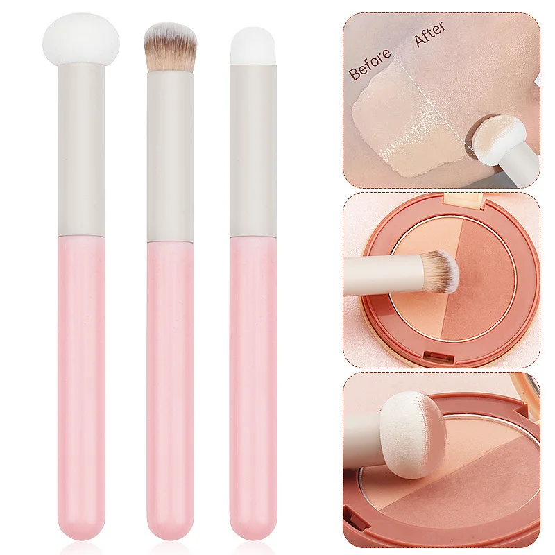 1/3pcs 스폰지 메이크업 브러쉬 버섯 모양의 헤드 소프트 컨실러 브러쉬 드라이 웨트 이중 목적 다목적 컨투어 립 브러쉬 화장품