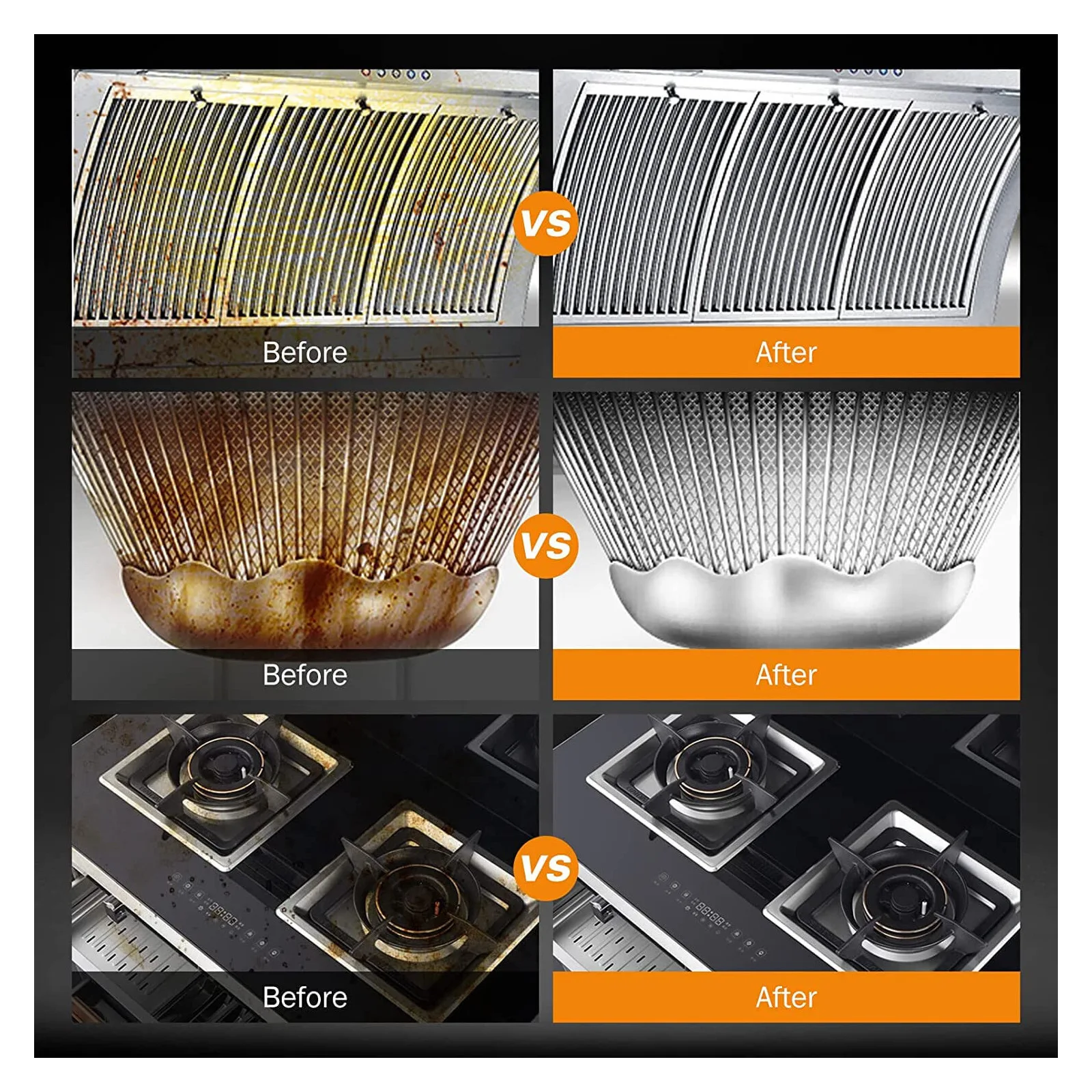 Heavy Oil Cleaning Foam Stubborn Grease Grime Remover Range Hood Degreaser Stove Oven Cleaner Kitchen Multifunction Bubble Spray