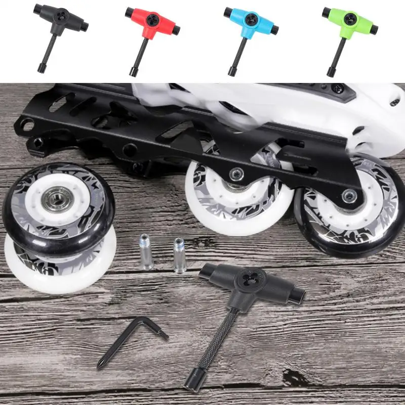 Skateboard T Tool T Shape Skateboard Tool Skateboarding Wrench Repair Roller Skate Wrench For Inline Skates Quad Skates