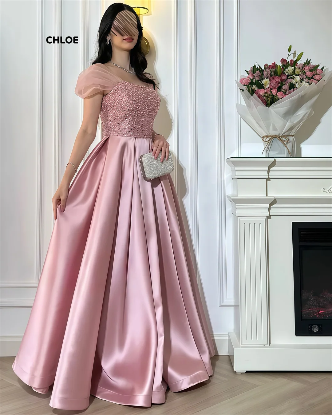 Party Wear Dressline Online Shopping Custom Made Ball Gown Dress - Main Image