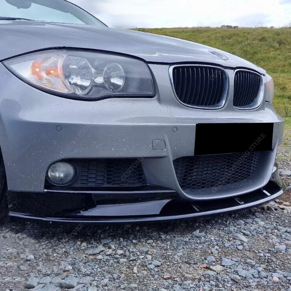 Spoiler Anteriore Per BMW E82 E87 E88 - Carbon Look, Paraurti Lip Splitter 2007-2013 - Foto 5