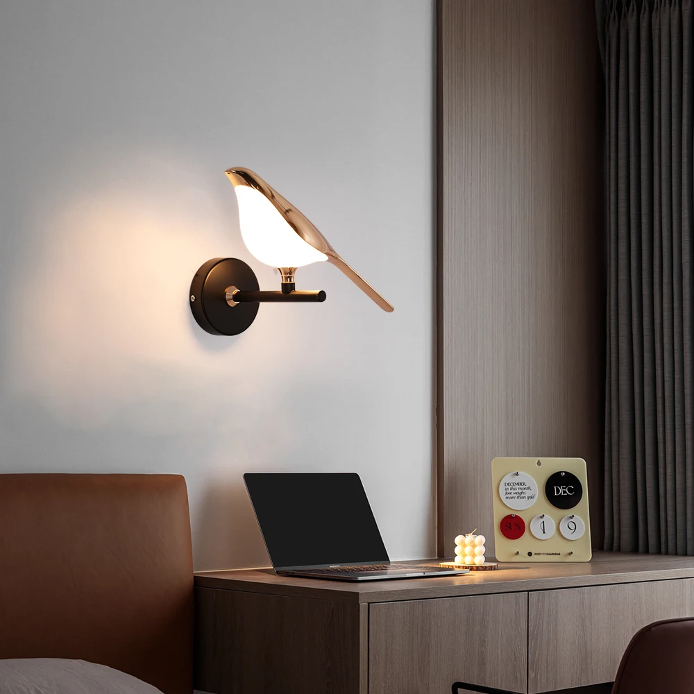 Bird Wall Light Fixture Night Lights Wall Sconces Lamps For Bedroom Bedside Decoration led wall lamp wall light